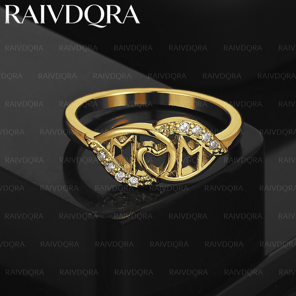Men'S Yellow Accessories - 18K Gold Plated Letter Hearts Zircon