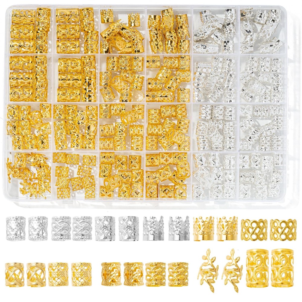 Men Accessories Kit - 220 Pcs Dreadlock and Braid Accessories