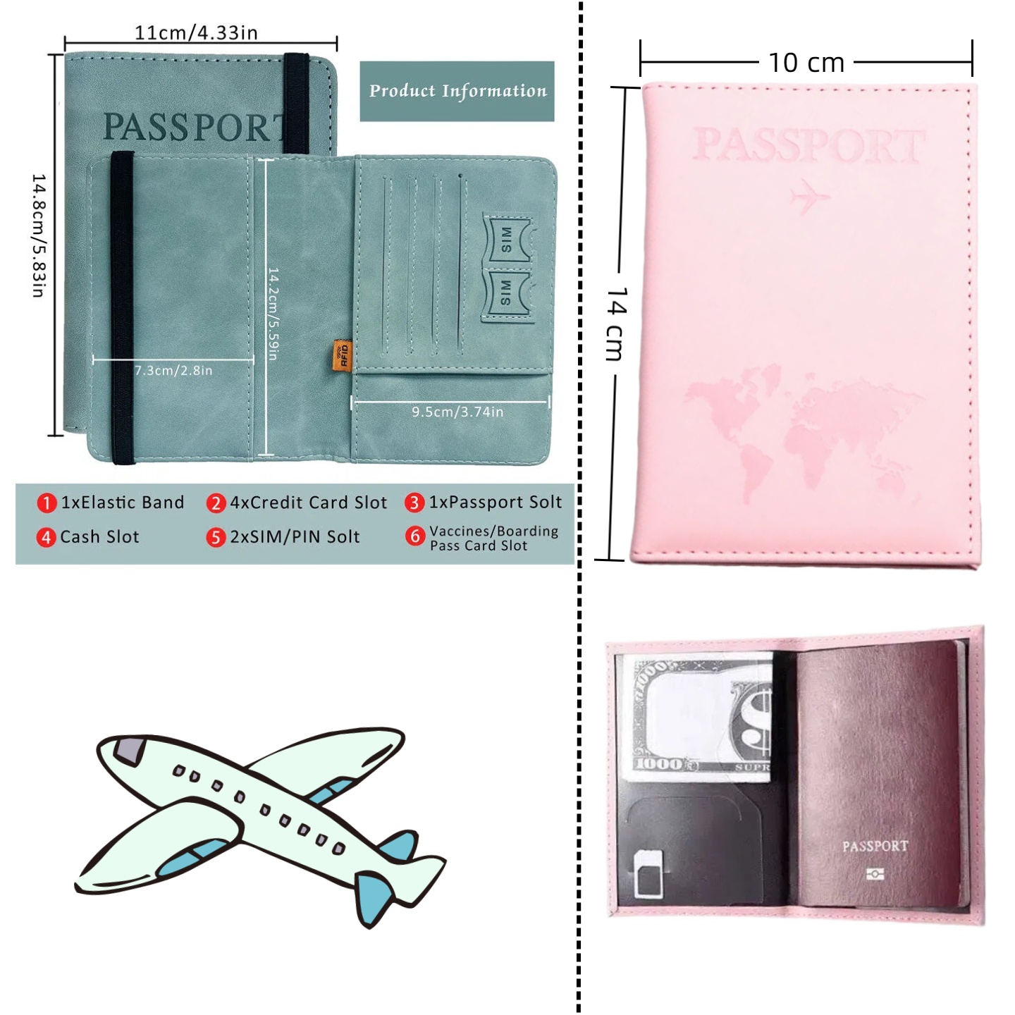 Passport Wallet Rfid - Vintage RFID Passport Cover for Women