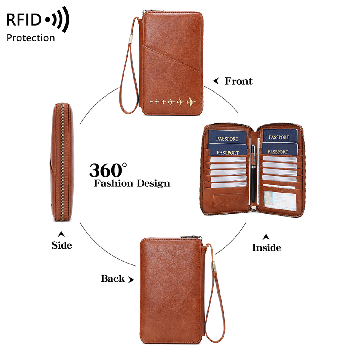 Trendy Airplane Design RFID Bl - Passport Wallet Rfid reseña y precio