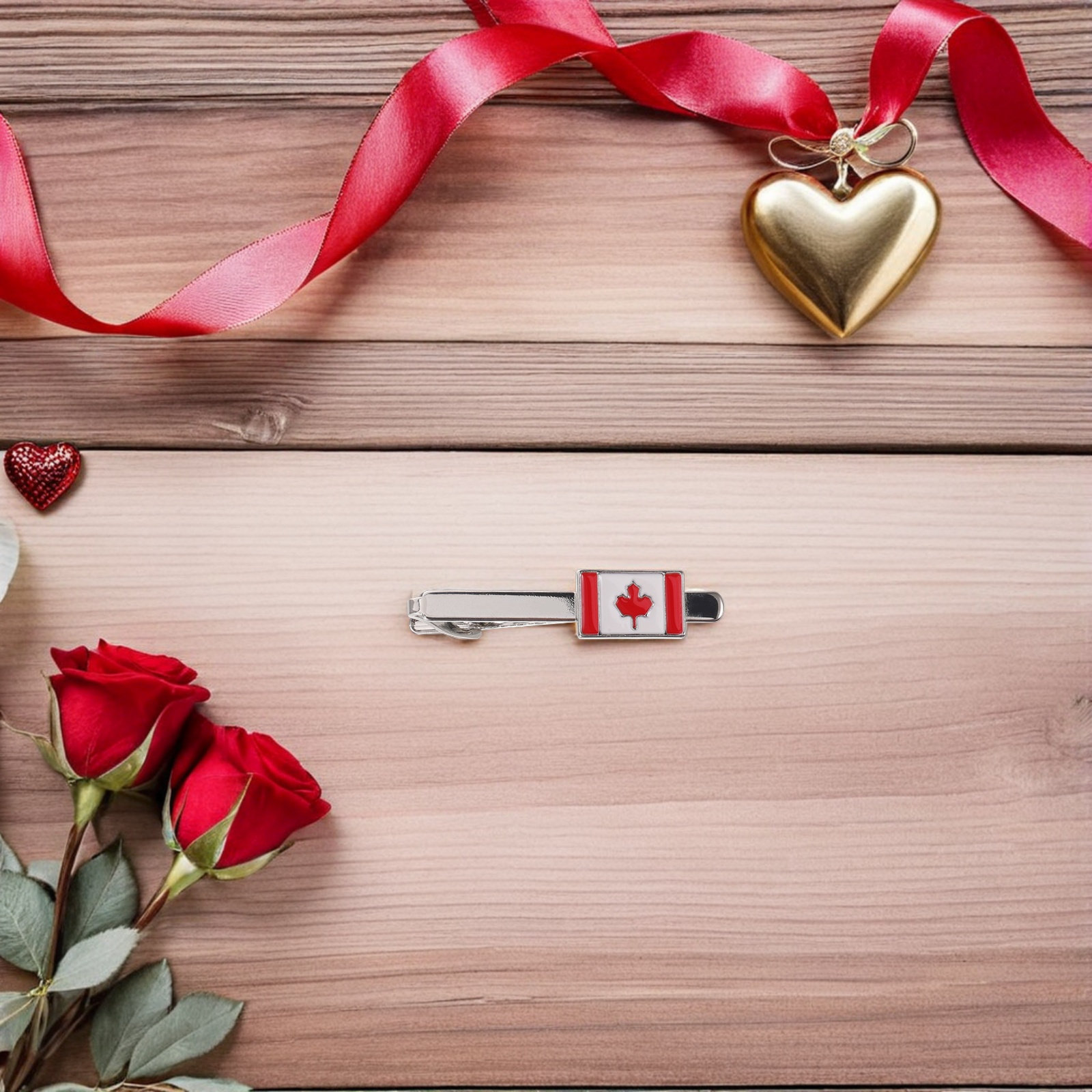 Canada Flag Tie Clip for Men M - Men'S Accessories Canada reseña y precio