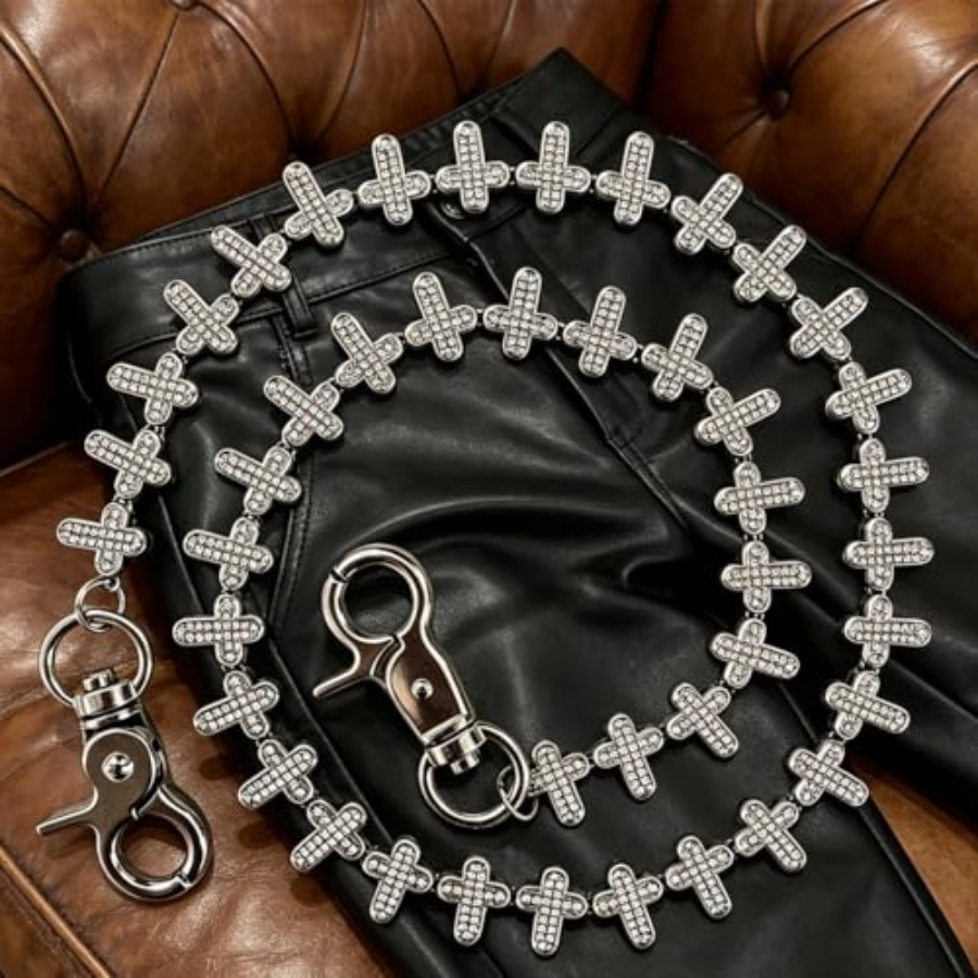 Cross Pants Chain Jeans keycha - Men Accessories In Silver reseña y precio