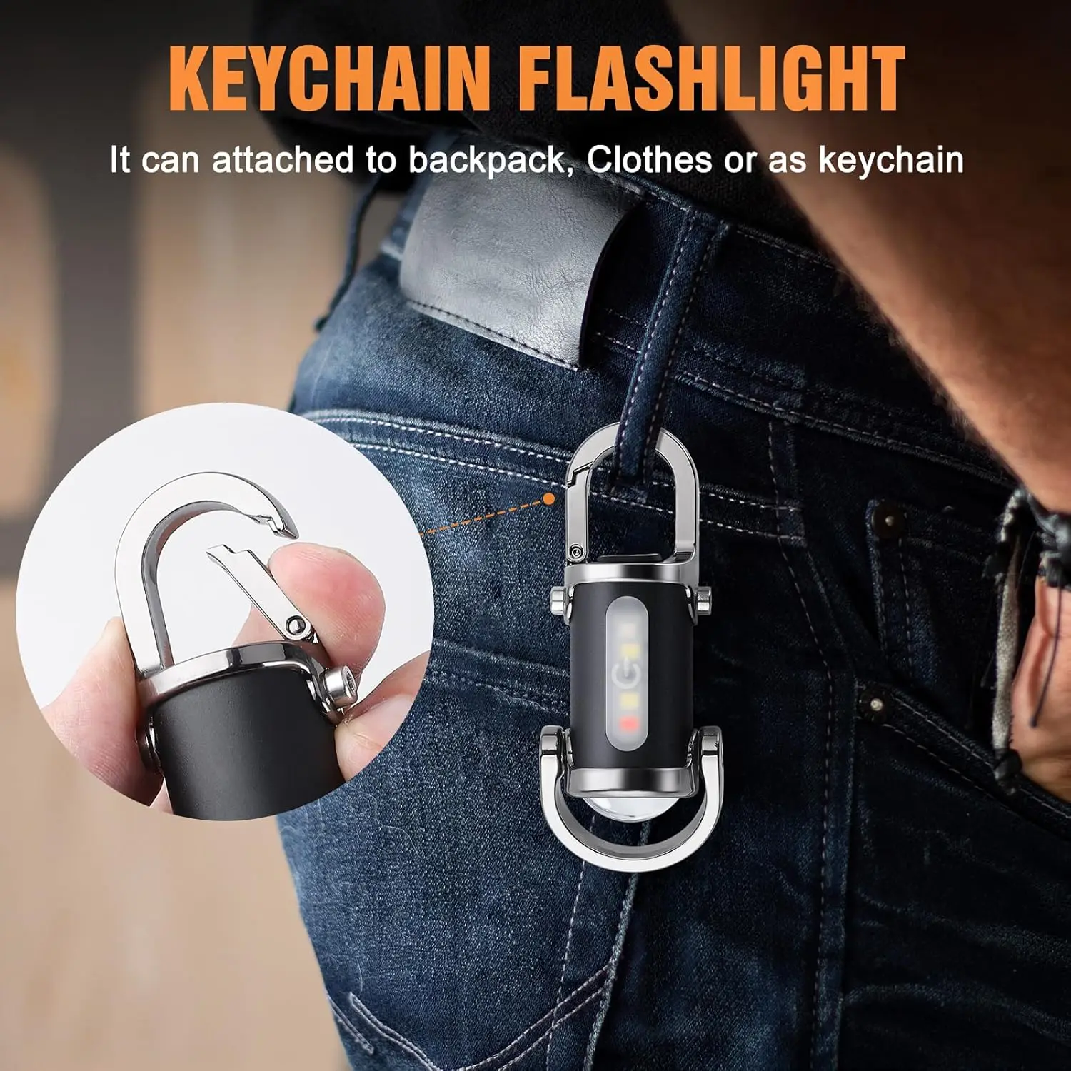 Mini Keychain Flashlight Recha - Men Keychain Accessories reseña y precio