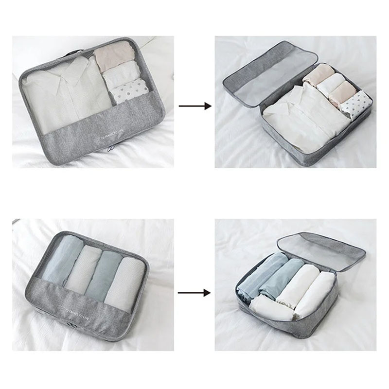 7 Piece Travel Packing Cubes S - Men Accessories Kit reseña y precio