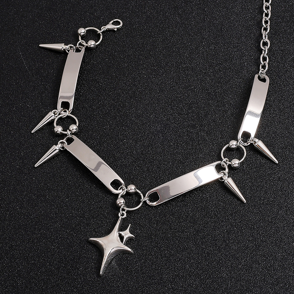 Punk Style Silver Spiked Star  - Men Accessories In Silver reseña y precio