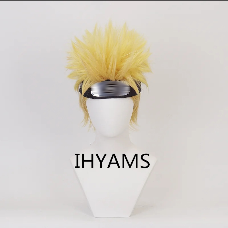Uzumaki Cosplay Wigs 30cm Shor - Men'S Yellow Accessories reseña y precio