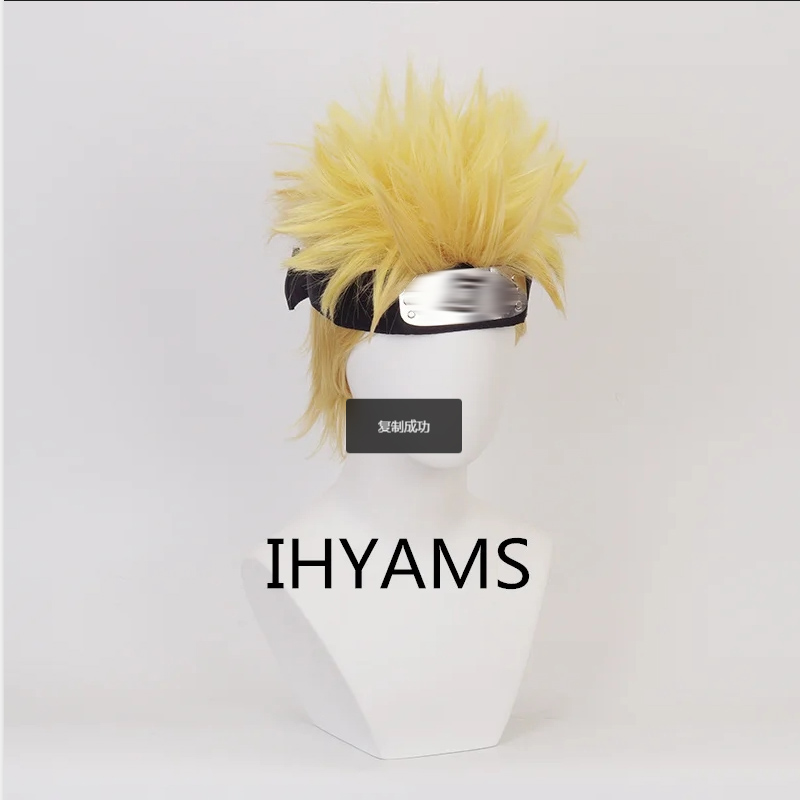 Uzumaki Cosplay Wigs 30cm Shor - Men'S Yellow Accessories reseña y precio