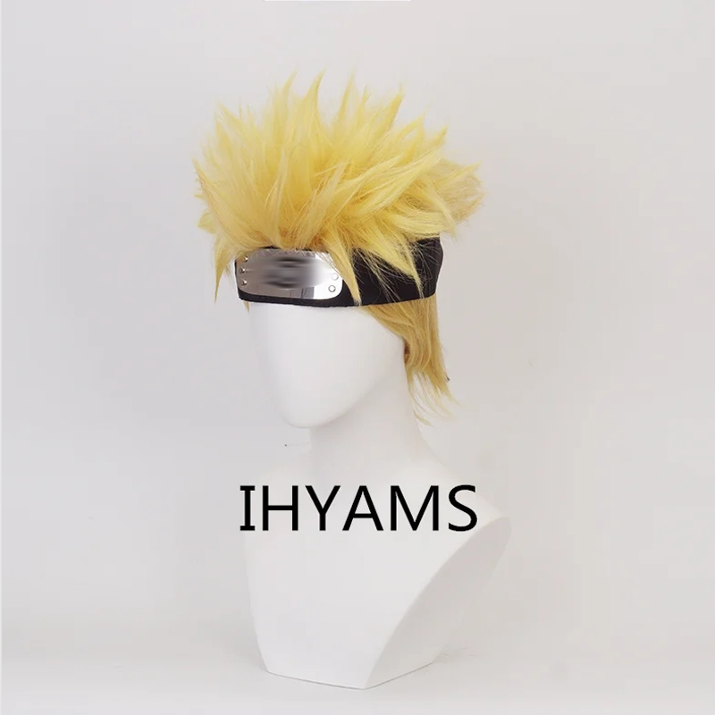 Uzumaki Cosplay Wigs 30cm Shor - Men'S Yellow Accessories reseña y precio
