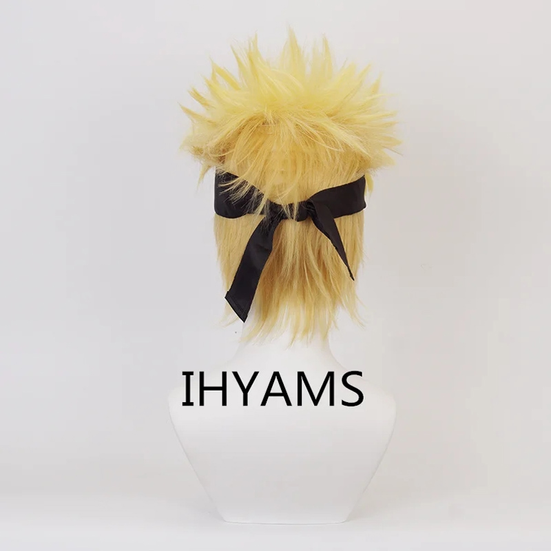 Uzumaki Cosplay Wigs 30cm Shor - Men'S Yellow Accessories reseña y precio