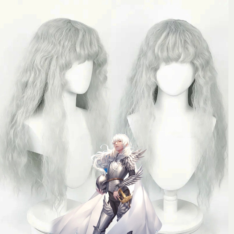 Anime Game Berserk Cosplay Wig - Men Accessories In Silver reseña y precio