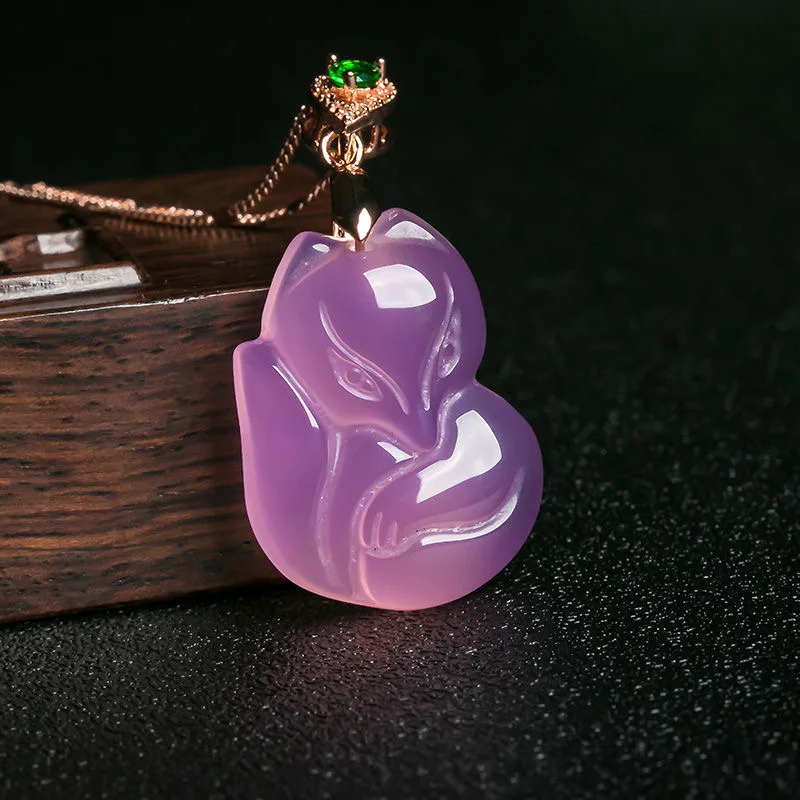 Natural Purple Agate Fox Penda - Men'S Accessories Chain reseña y precio