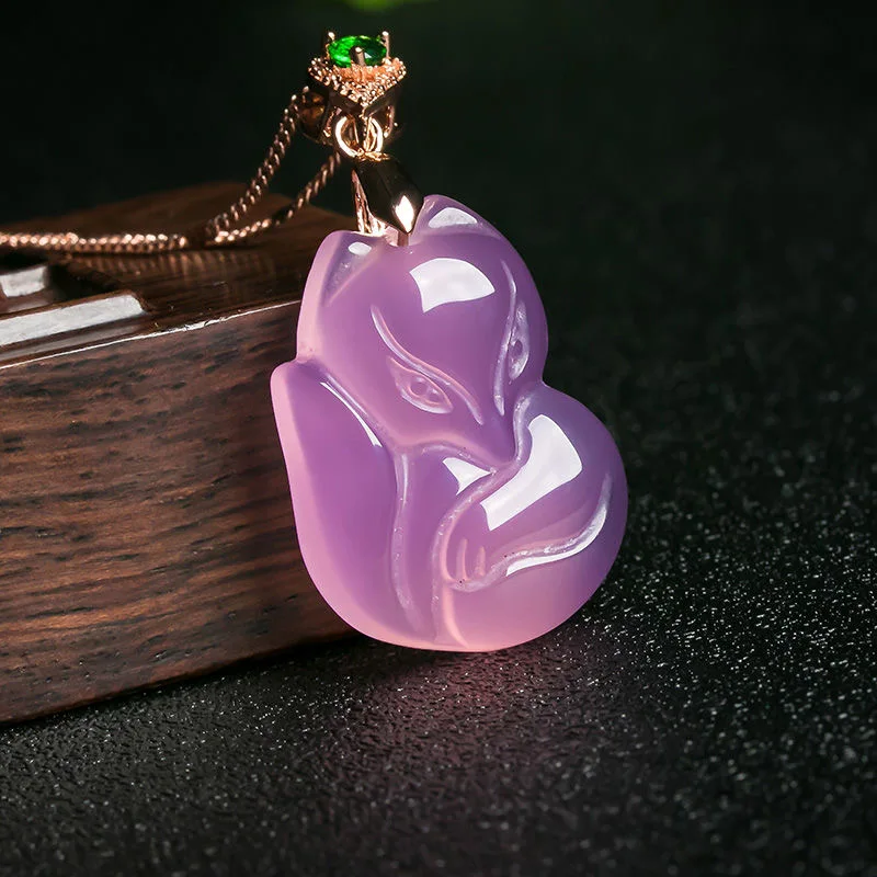 Natural Purple Agate Fox Penda - Men'S Accessories Chain reseña y precio