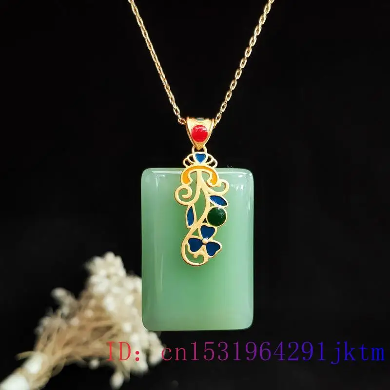 Jade Pendant Necklace Amulet C - Men Accessories In Silver reseña y precio
