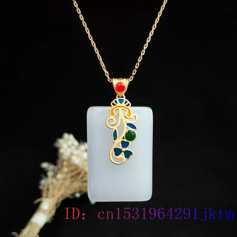Jade Pendant Necklace Amulet C - Men Accessories In Silver reseña y precio