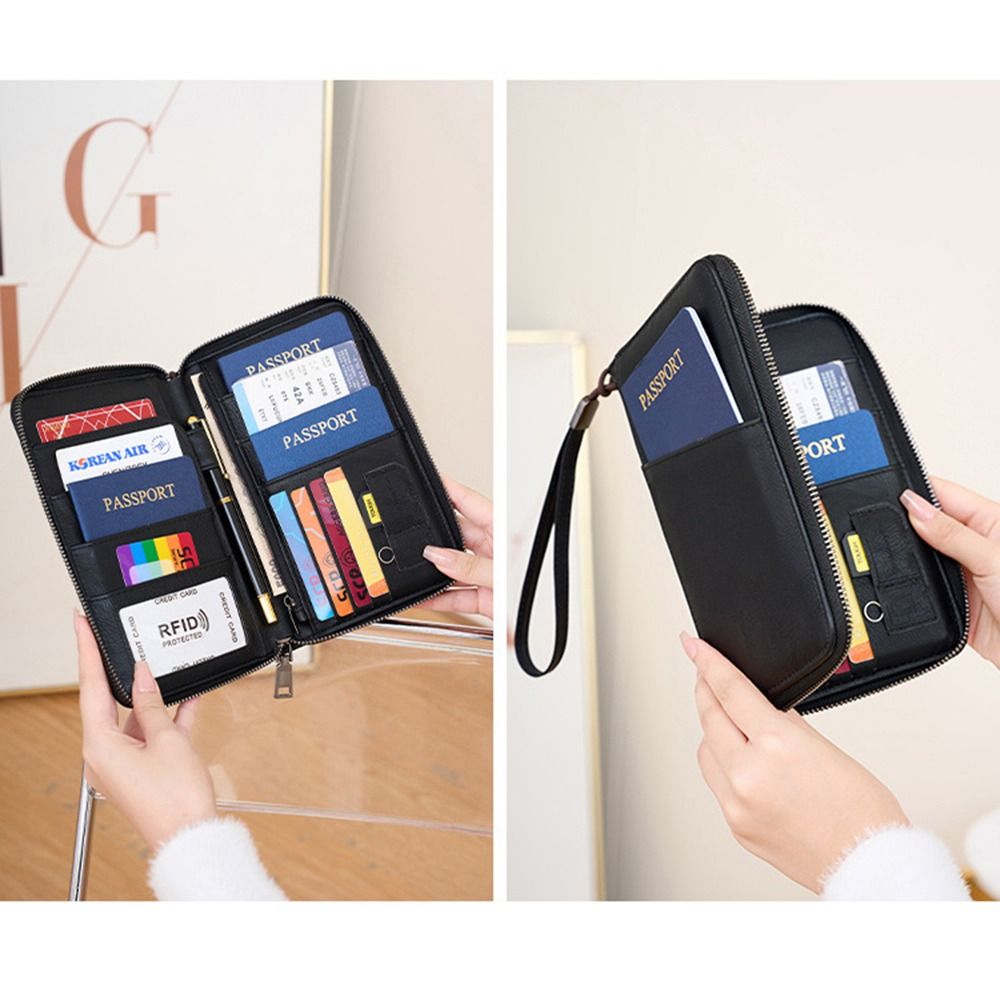 PU Leather Passport Clip Walle - Passport Wallet Rfid reseña y precio