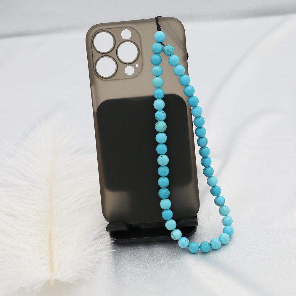 8MM Blue Turquoise Beaded Mobi - Men'S Accessories Chain reseña y precio