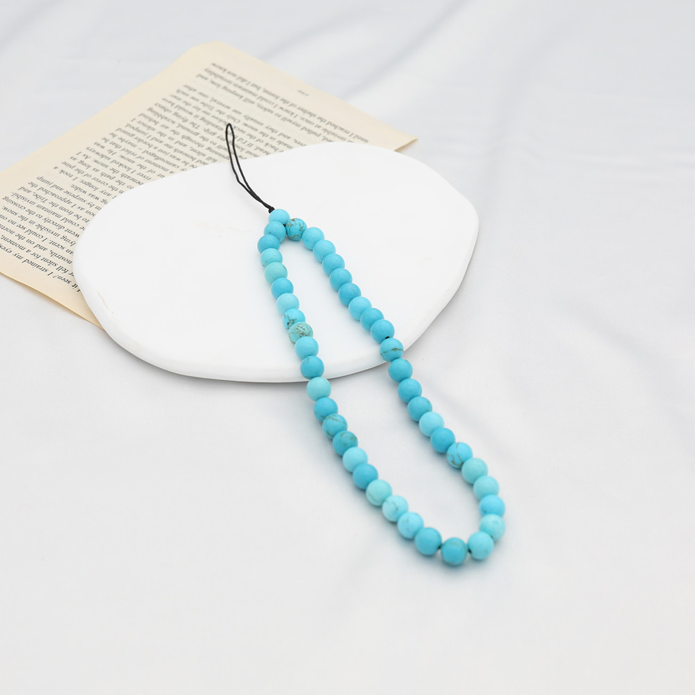 8MM Blue Turquoise Beaded Mobi - Men'S Accessories Chain reseña y precio