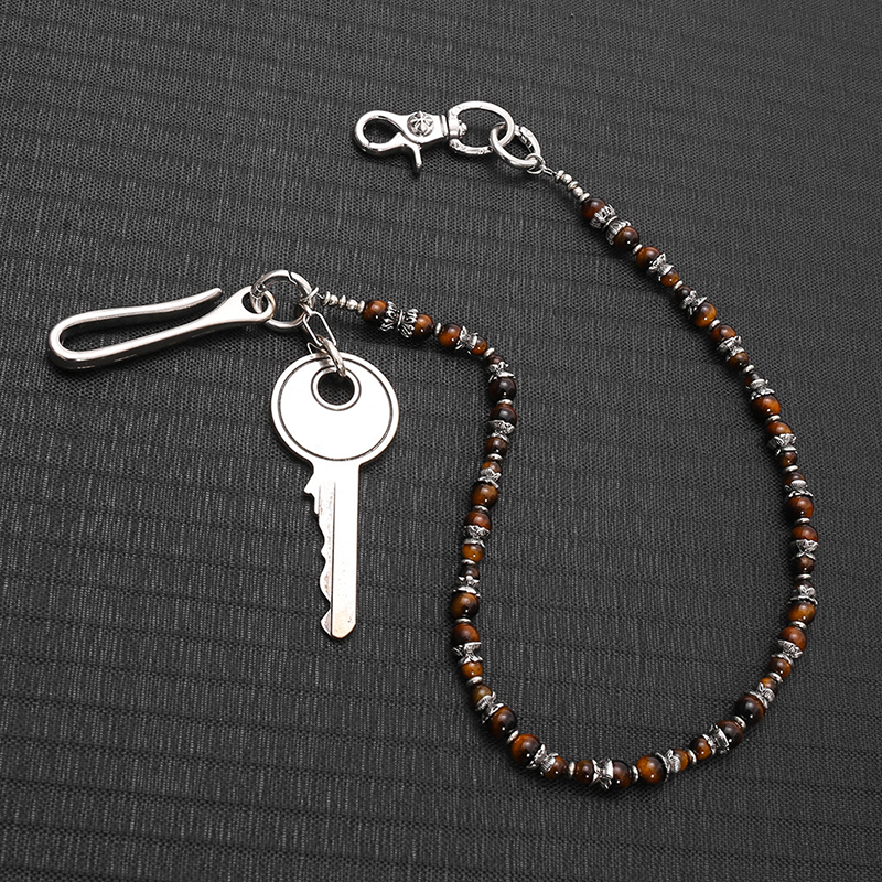 Hip Hop Punk Tiger Eye Beaded  - Men Accessories Pk reseña y precio