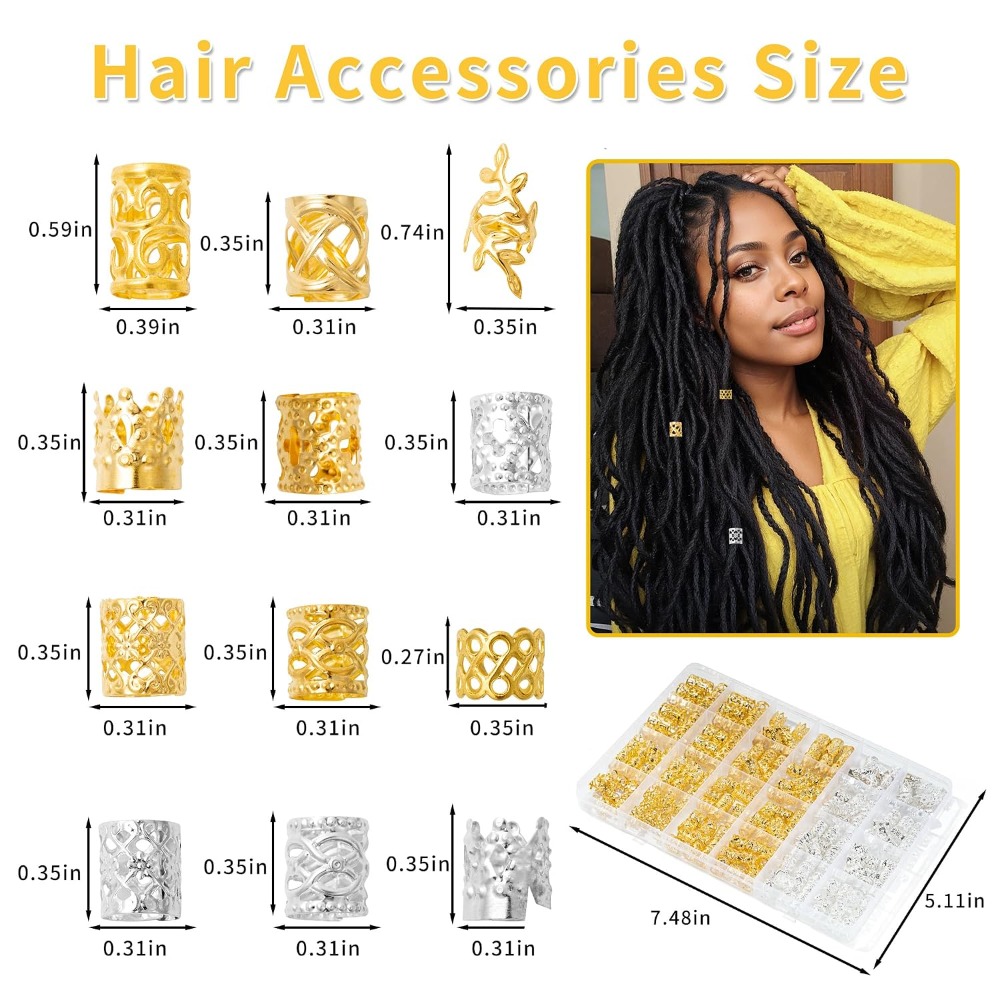 220 Pcs Dreadlock and Braid Ac - Men Accessories Kit reseña y precio