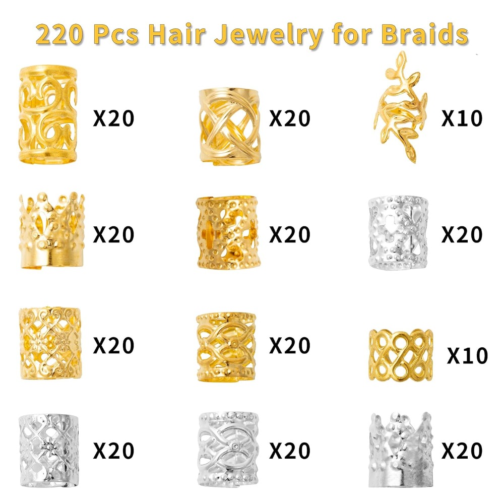 220 Pcs Dreadlock and Braid Ac - Men Accessories Kit reseña y precio