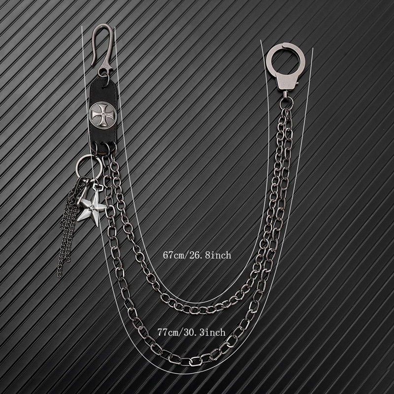 Punk Steet Cowhide Keychains C - Men Accessories Pk reseña y precio