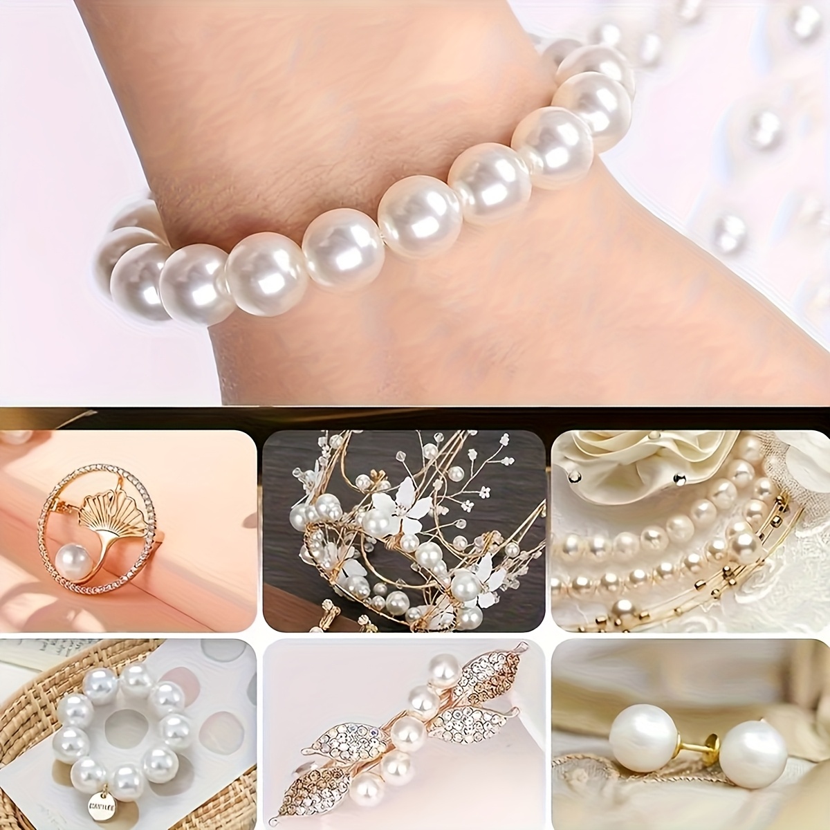 1388pcs 4/6/8/10mm  Black, whi - Men Accessories Jewellery reseña y precio