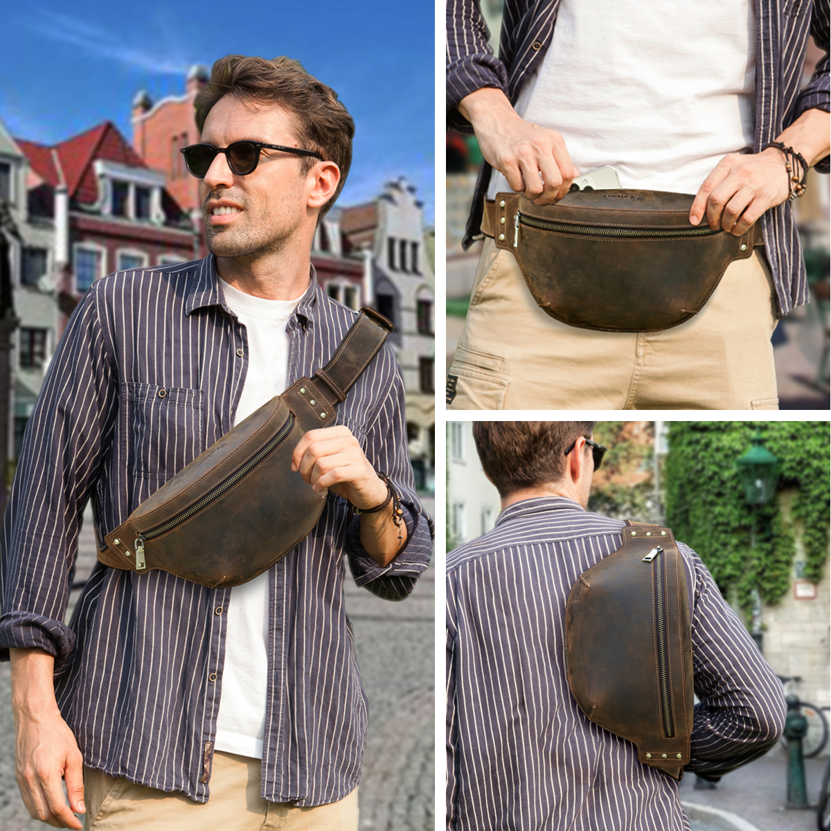 CONTACT'S Genuine Leather Wais - Men Accessories Pack reseña y precio