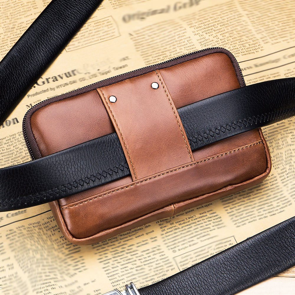 Genuine leather men's waist ba - Men Accessories Pack reseña y precio