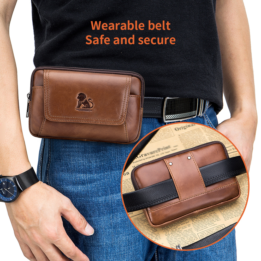 Genuine leather men's waist ba - Men Accessories Pack reseña y precio