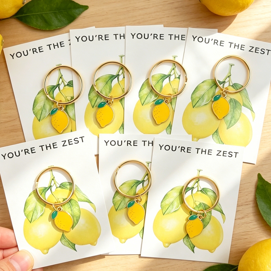 7 Chic Lemon Keychains, Includ - Men Keychain Accessories reseña y precio