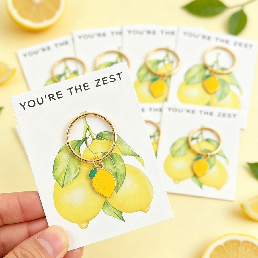 7 Chic Lemon Keychains, Includ - Men Keychain Accessories reseña y precio