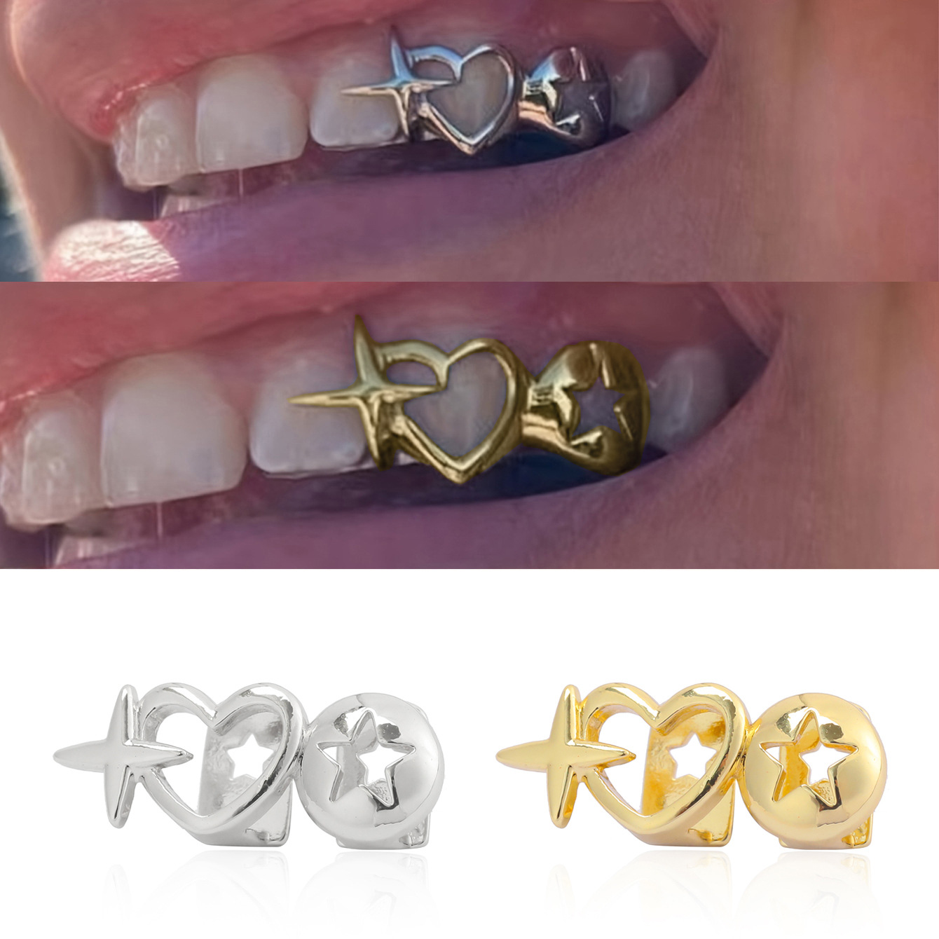 Punk Hip Hop Hollow Heart Teet - Men Accessories In Silver reseña y precio