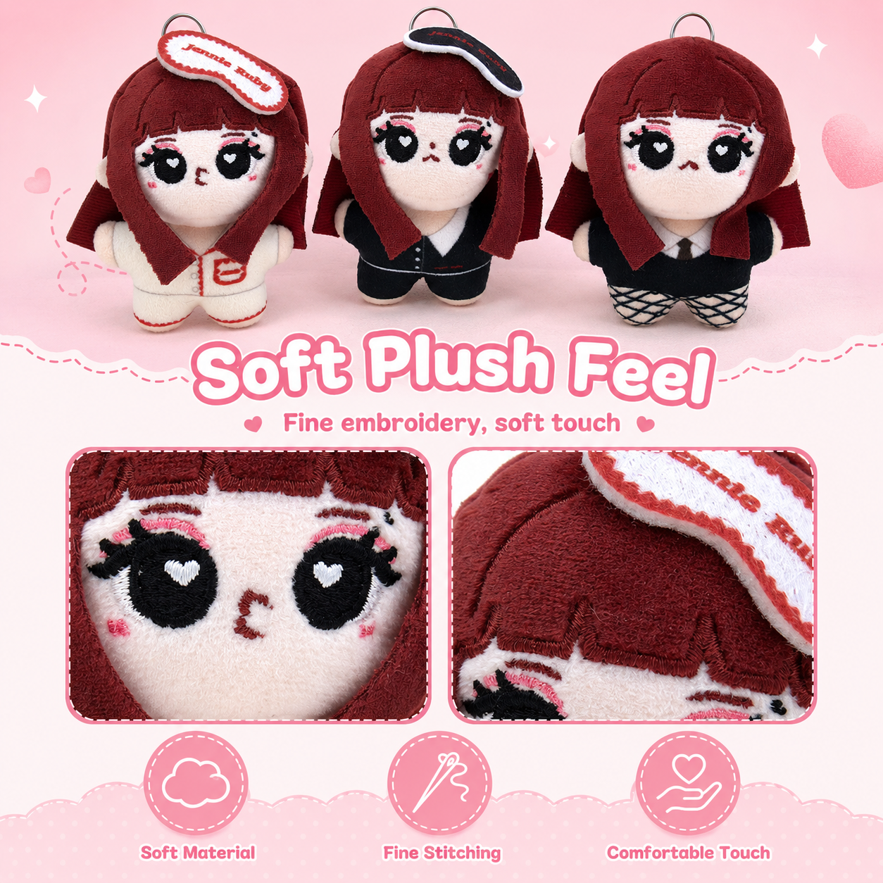 Cute Jennie Ruby Plush Keychai - Men Keychain Accessories reseña y precio