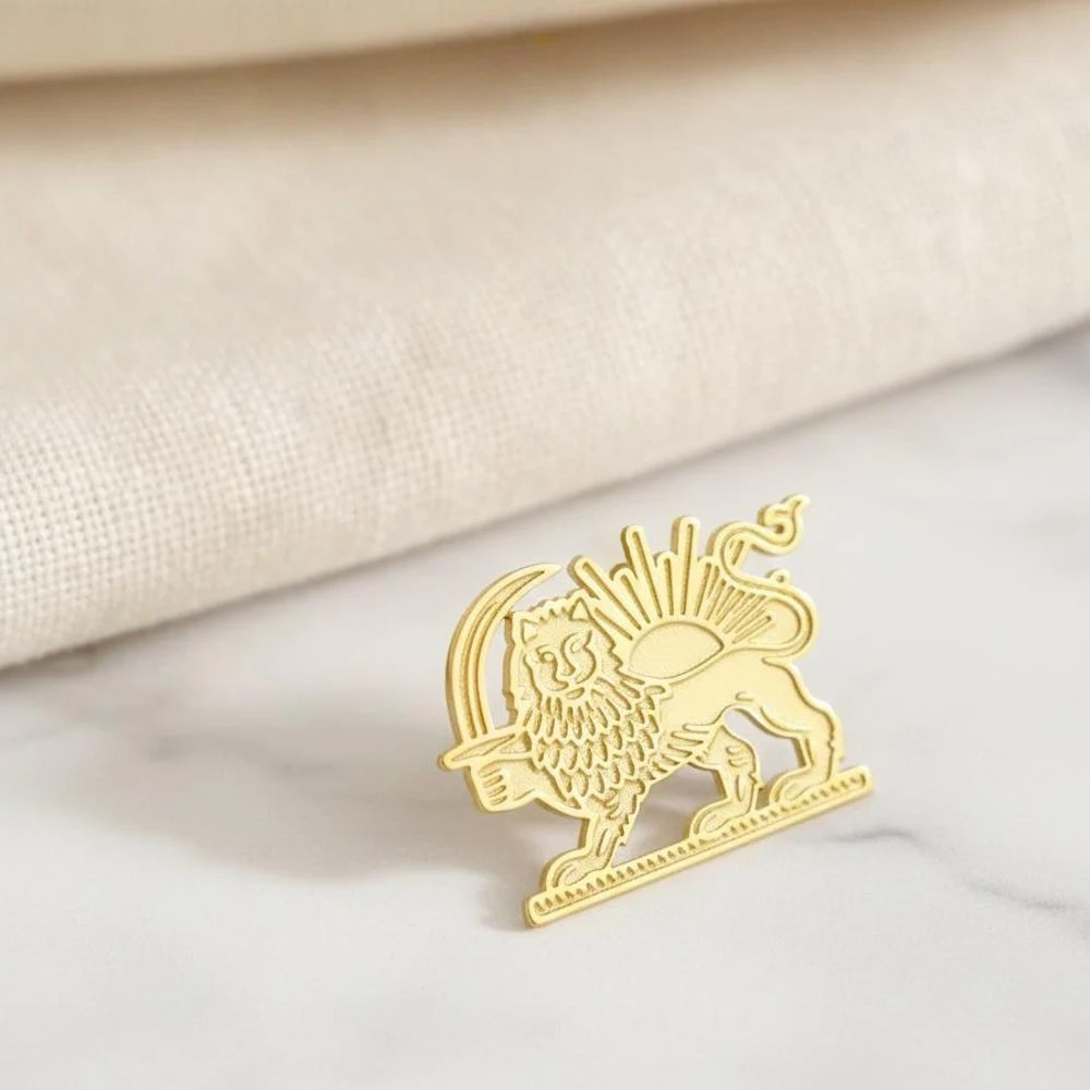 HIPEE Iran Lion Sun Pin Brooch - Men Accessories Kit reseña y precio