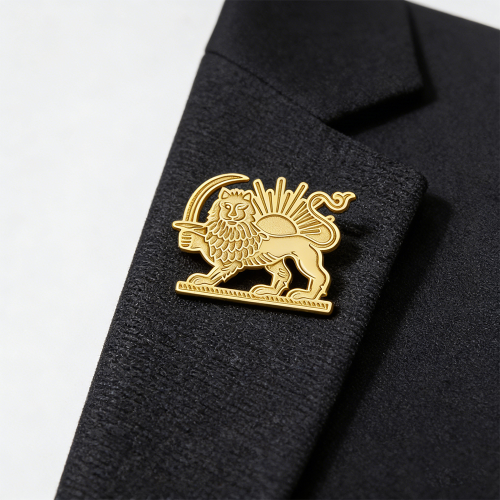 HIPEE Iran Lion Sun Pin Brooch - Men Accessories Kit reseña y precio